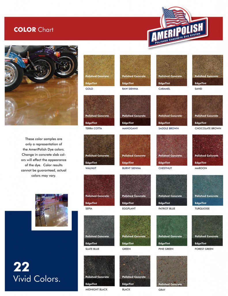 Color Chart - Pristine Concrete